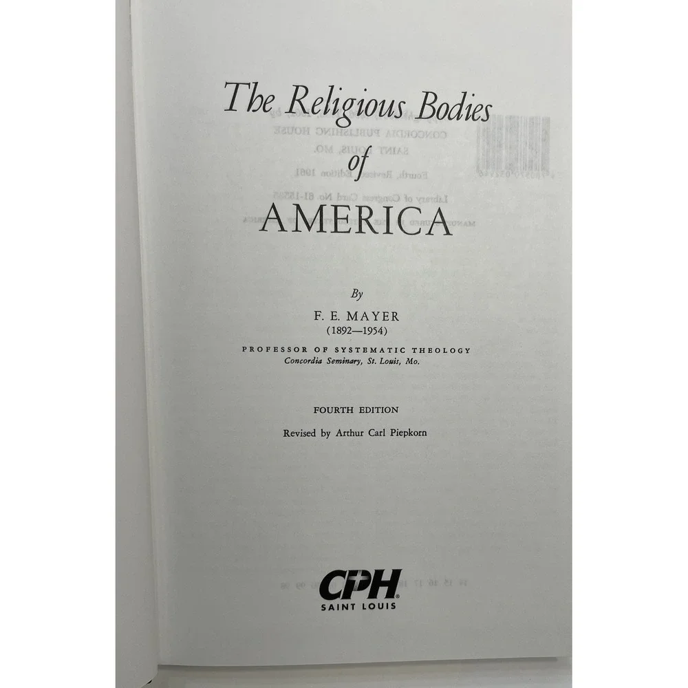 The‎ Religious Bodies Of America By F. E. Mayer